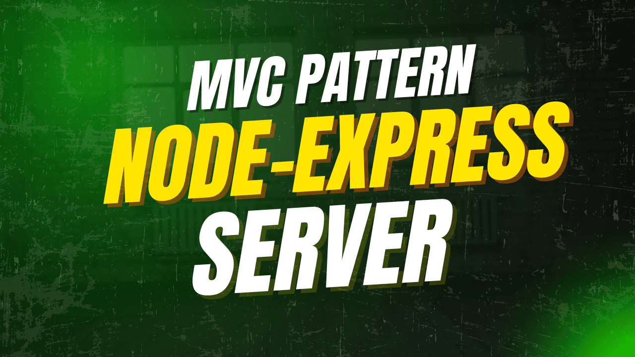 Nodejs MVC Pattern (Backend) image